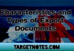 Characteristics of Export Documents