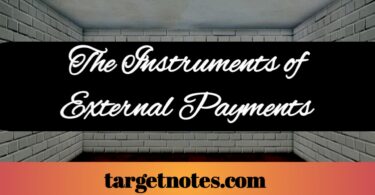 The instruments of external payments?