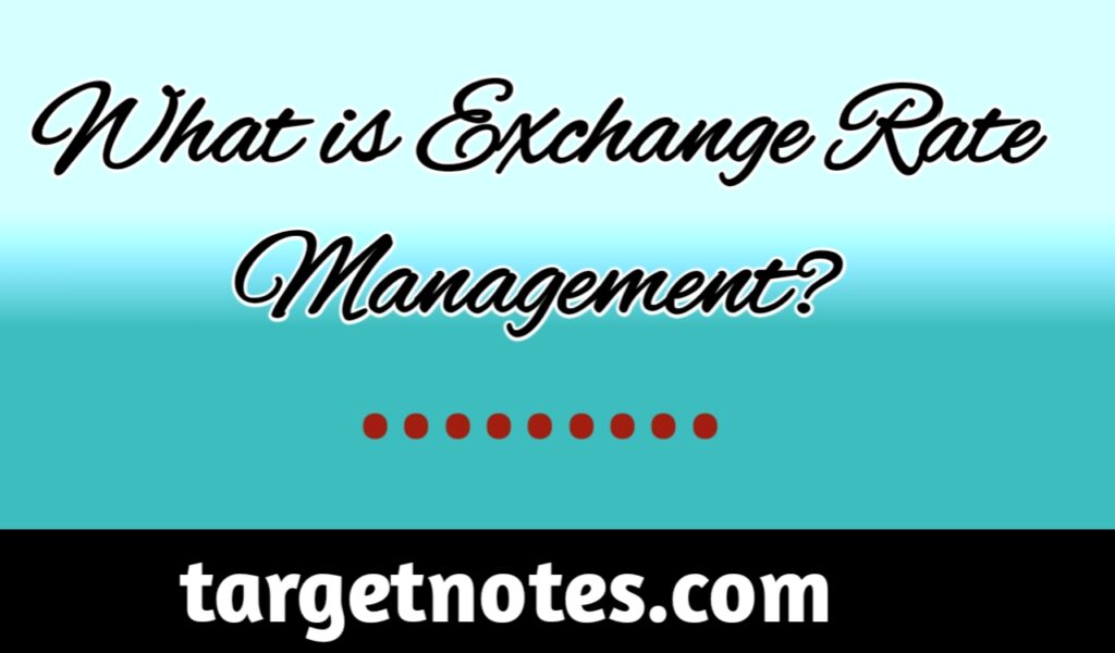 What is Exchange Rate Management?