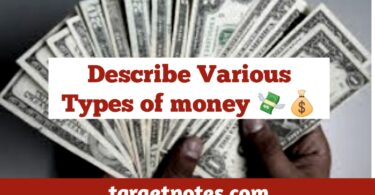 Describe the various types of money