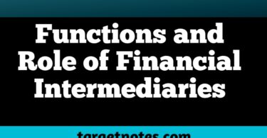 Functions and role of financial intermediaries