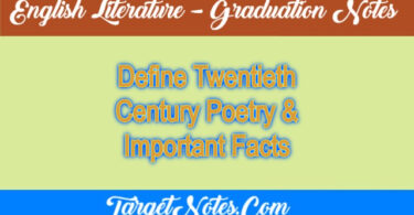 Define Twentieth Century Poetry & Important Facts