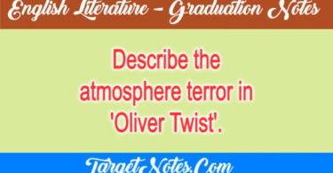 Describe the atmosphere terror in 'Oliver Twist'.