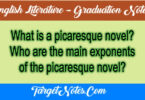 What is a picaresque novel? Who are the main exponents of the picaresque novel?