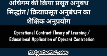 अधिगम के क्रिया प्रसूत अनुबन्ध सिद्धान्त | क्रियाप्रसूत अनुबंधन का शैक्षिक अनुप्रयोग