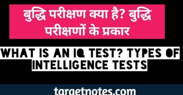 बुद्धि परीक्षण क्या है? बुद्धि परीक्षणों के प्रकार | What is an IQ test? types of intelligence tests
