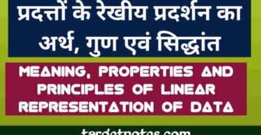 प्रदत्तों के रेखीय प्रदर्शन का अर्थ, गुण एंव सिद्धान्त | Meaning, properties and principles of linear representation of data in Hindi