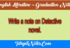 Write a note on Detective novel.