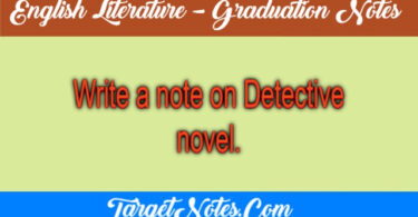 Write a note on Detective novel.