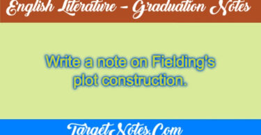 Write a note on Fielding's plot construction.