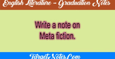 Write a note on Meta fiction.