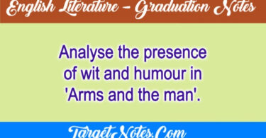 Analyse the presence of wit and humour in 'Arms and the man'.