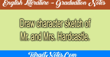 Draw character sketch of Mr. and Mrs. Hardcastle.