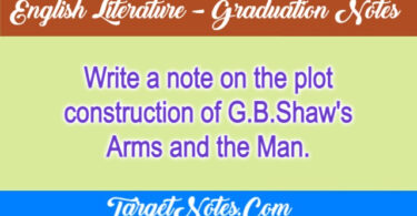 Write a note on the plot construction of G.B.Shaw's Arms and the Man.