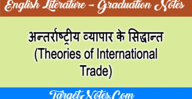 अन्तर्राष्ट्रीय व्यापार के सिद्धान्त (Theories of International Trade)