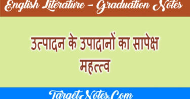 उत्पादन के उपादानों का सापेक्ष महत्त्व