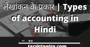 लेखांकन के प्रकार | types of accounting in Hindi