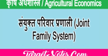 संयुक्त परिवार प्रणाली (Joint Family System)