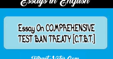 Essay On COMPREHENSIVE TEST BAN TREATY (C.T.B.T.)