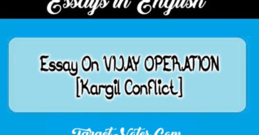 Essay On VIJAY OPERATION (Kargil Conflict)