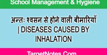 अन्तः श्वसन से होने वाली बीमारियाँ | DISEASES CAUSED BY INHALATION