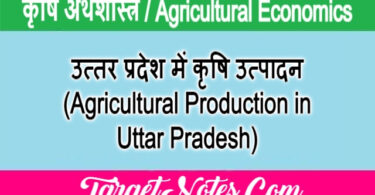 उत्तर प्रदेश में कृषि उत्पादन (Agricultural Production in Uttar Pradesh)