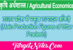 उत्तर प्रदेश में प्रमुख उत्पादन आँकड़े (Main Production Figures of Uttar Pradesh)