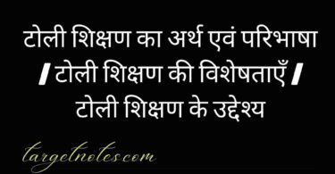 टोली शिक्षण का अर्थ एवं परिभाषा | टोली शिक्षण की विशेषताएँ | टोली शिक्षण के उद्देश्य