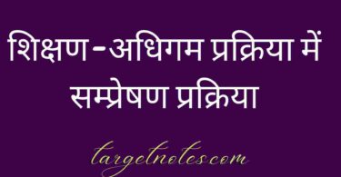 शिक्षण-अधिगम प्रक्रिया में सम्प्रेषण प्रक्रिया