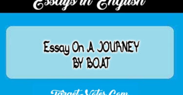 Essay On A JOURNEY BY BOAT