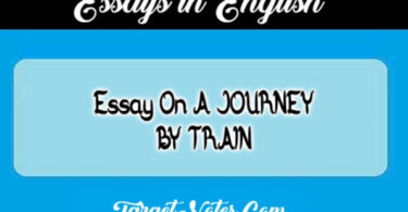 Essay On A JOURNEY BY TRAIN