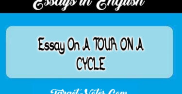 Essay On A TOUR ON A CYCLE