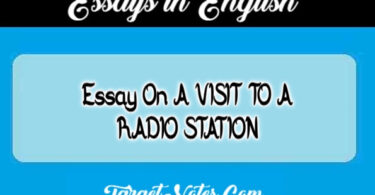 Essay On A VISIT TO A RADIO STATION