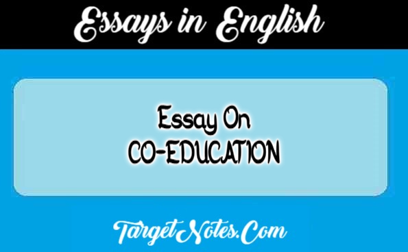 Essay On CO-EDUCATION