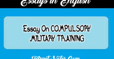 Essay On COMPULSORY MILITARY TRAINING