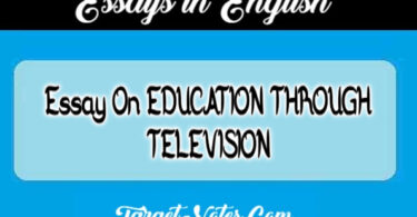 Essay On EDUCATION THROUGH TELEVISION