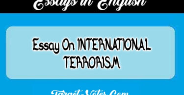 Essay On INTERNATIONAL TERRORISM