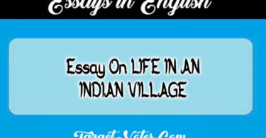 Essay On LIFE IN AN INDIAN VILLAGE