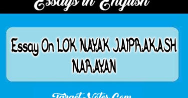 Essay On LOK NAYAK JAIPRAKASH NARAYAN