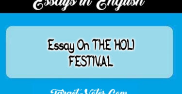 Essay On THE HOLI FESTIVAL