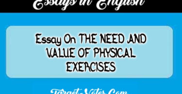 Essay On THE NEED AND VALUE OF PHYSICAL EXERCISES