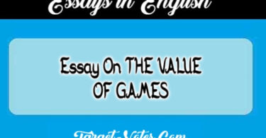 Essay On THE VALUE OF GAMES