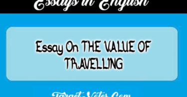 Essay On THE VALUE OF TRAVELLING