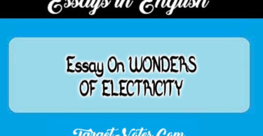 Essay On WONDERS OF ELECTRICITY