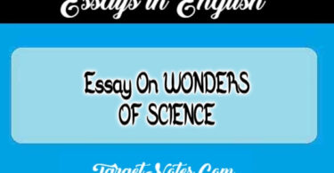 Essay On WONDERS OF SCIENCE
