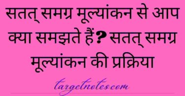 सतत् समग्र मूल्यांकन से आप क्या समझते हैं? सतत् समग्र मूल्यांकन की प्रक्रिया