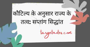 कौटिल्य के अनुसार राज्य के तत्व: सप्तांग सिद्धांत