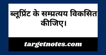 ब्लूप्रिंट के सम्प्रत्यय विकसित कीजिए।