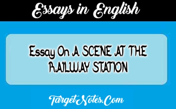 Essay On A SCENE AT THE RAILWAY STATION