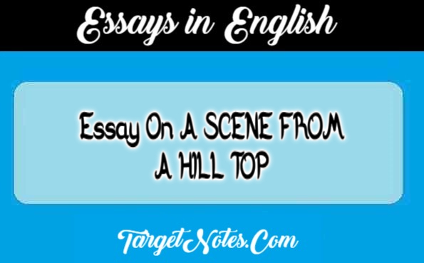 Essay On A SCENE FROM A HILL TOP